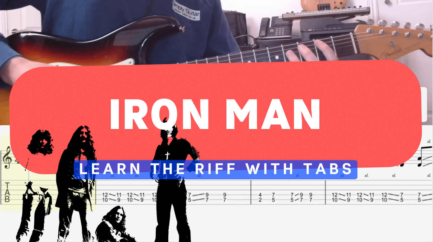 Iron Man Black Sabbath Guitar Lesson with Tabs Cover Image
