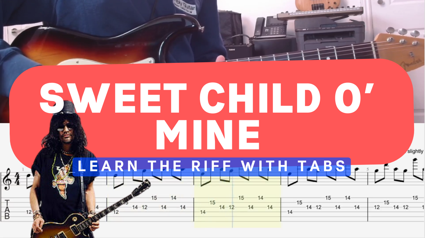 Sweet Child of Mine Guitar Tabs and Lesson Cover Photo